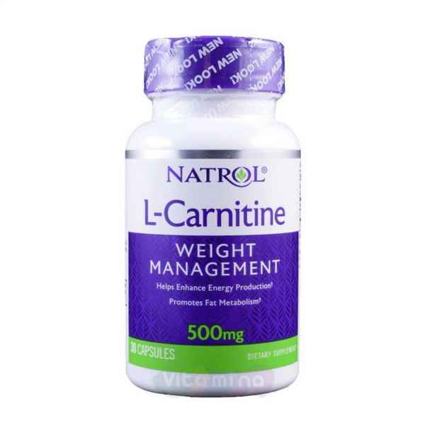 Natrol L-Carnitine 500 мг 30 капсул