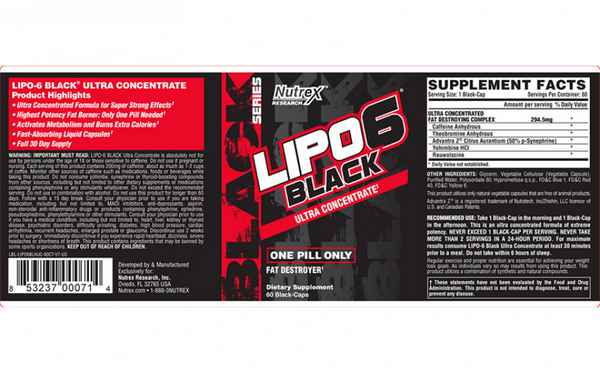 Lipo 6 black: состав, как принимать