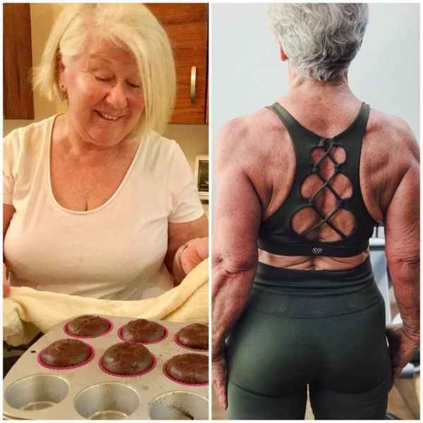 Фитнес-бабушка Джоан Макдональд похудела на 30 кг в 73 года: она бомбит мышцы в зале